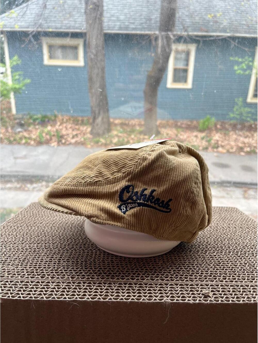 NWT Oshkosh Kids 4 - 7 Newsies Grandpa Camel Corduroy Flap Cap Hat Boys Cord